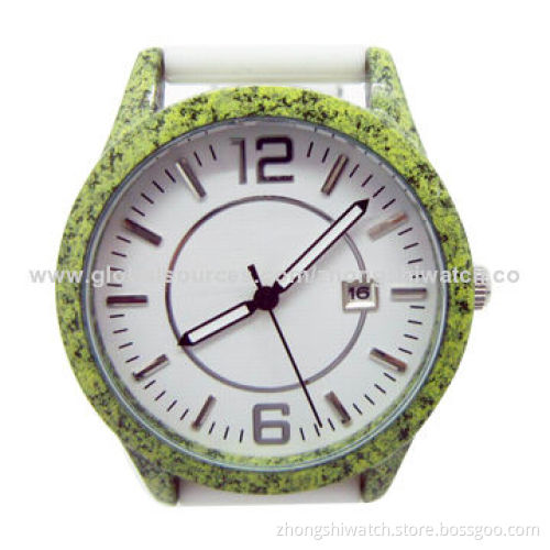 Classic Fashion Watches for Young people, Metal case, Silicone strap, Water Resistant